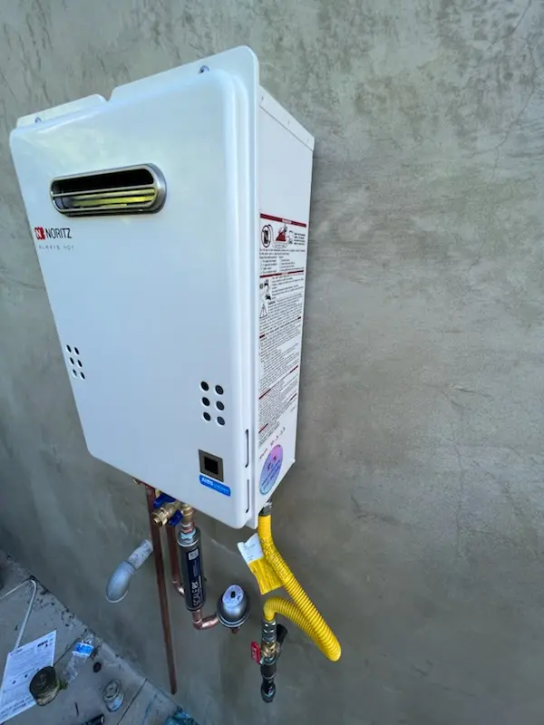Tankless water heater installation for Continental North homes